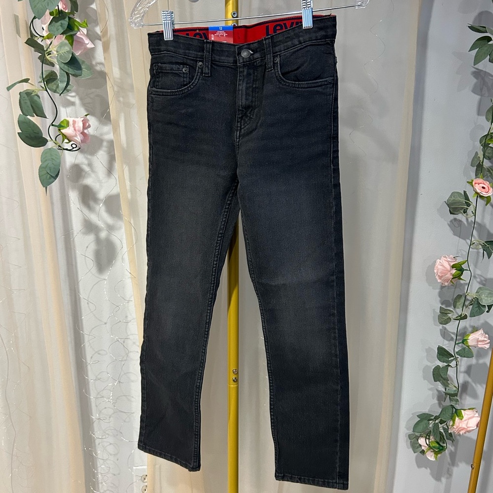 Levi's Kids Black Jeans with Red Detail